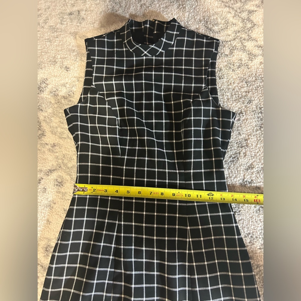 Black and white illusion pattern  size 6 H&M Holiday Little Black Dress - Picture 8 of 11